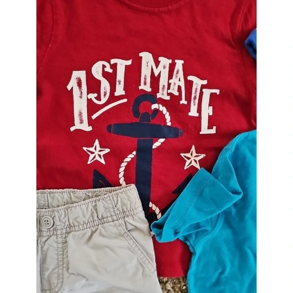 Toddler Boys 2T-3T Clothing Lot 11pc Graphic Tees Plaid Shirt Cargo Pants Mixed